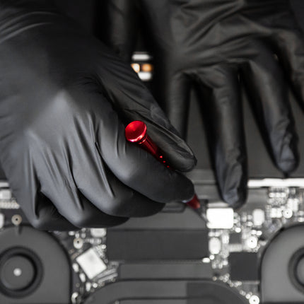 Nitrylowe rękawiczki jednorazowe w pudełku z dozownikiem czarne 100 sztuk rozmiar S / Small - niesterylne