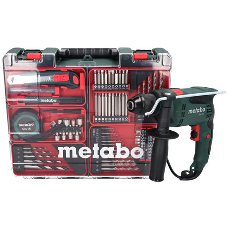 Metabo SBE 650 set taladro percutor 320 W 10 Nm (600742870) + set brocas 79 piezas + estuche