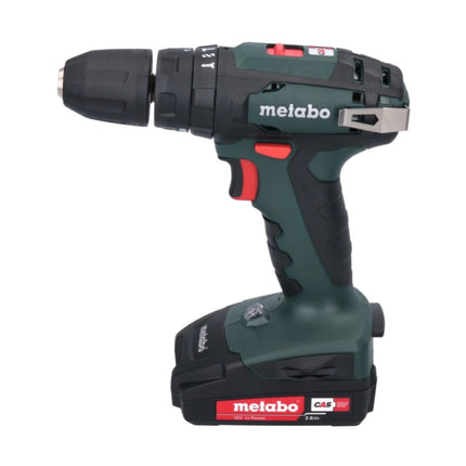 Metabo SB 18 Trapano avvitatore con percussione a batteria 18V 48 Nm ( 602245880 ) + 2x Batterie 2,0 Ah + Caricabatterie + Se di 88 punte per foratura + Valigetta