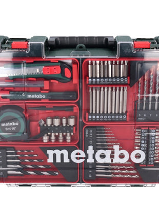 Metabo SB 18 set taladro percutor inalámbrico 18 voltios 48 Nm (602245880) + 2x baterías 2,0 Ah + cargador + juego de brocas de 88 piezas + maletín