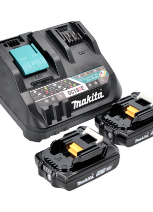 Makita Power Source Kit 18 V avec 2x BL 1820 B batterie rechargeable 2,0 Ah ( 2x 197254-9 ) + DC 18 RE Multi fast charger ( 198720-9 )