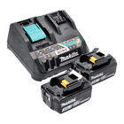 Makita Power Source Kit 18 V con - 2x Baterías BL 1830 B 3,0 Ah (2x 197599-5) + Cargador rápido múltiple DC 18 RE (198720-9)