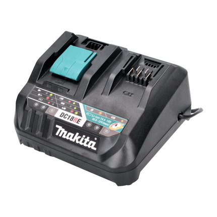 Makita Power Source Kit 18 V con - 2x Baterías BL 1830 B 3,0 Ah (2x 197599-5) + Cargador rápido múltiple DC 18 RE (198720-9)
