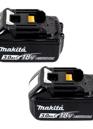 Makita Power Source Kit 18 V avec - 2x Batteries BL 1830 B 3,0 Ah (2x 197599-5) + Chargeur rapide multiple DC 18 RE (198720-9)