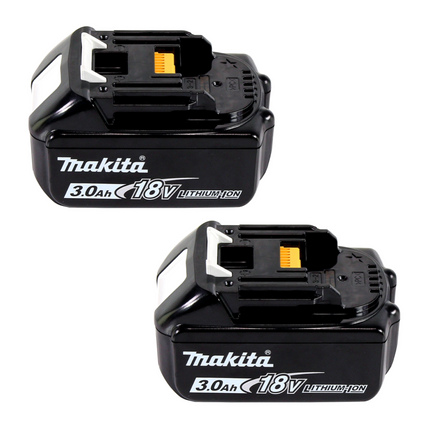 Makita Power Source Kit 18 V con - 2x Baterías BL 1830 B 3,0 Ah (2x 197599-5) + Cargador rápido múltiple DC 18 RE (198720-9)