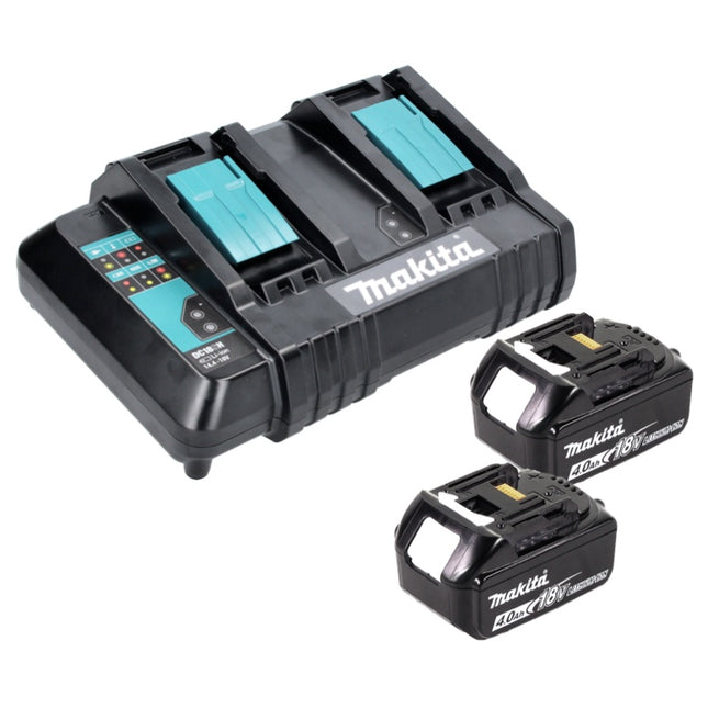 Makita Power Source Kit 18 V with 2x BL 1840 B 4.0 Ah battery ( 197265-4 ) + DC 18 SH double charger ( 199687-4 )