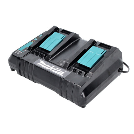 Kit di alimentazione Makita 18 V con 2x batteria BL 1840 B 4,0 Ah ( 197265-4 ) + caricabatterie doppio DC 18 SH ( 199687-4 )