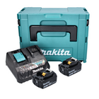 Makita Power Source Kit 18 V avec 2x BL 1840 B batterie 4,0 Ah ( 2x197265-4 ) + DC 18 RE Multi chargeur rapide ( 198720-9 ) + Makpac