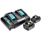 Makita Power Source Kit 18 V mit 2x BL 1850 B 5,0 Ah Akku ( 197280-8 ) + DC 18 SH Doppel Ladegerät ( 199687-4 )