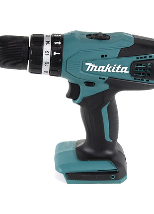 Makita HP 457 DWE perceuse à percussion sans fil série G 18 V 42 Nm en coffret + taille-haie sans fil UH 522 DZ 52 cm + 2x batteries 1,5 Ah + chargeur