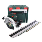 Metabo KS 18 LTX 66 BL Set Scie circulaire sans fil 18 V 165 mm (691194000) + Rail de coupe + Coffret metaBOX - sans batterie, sans chargeur