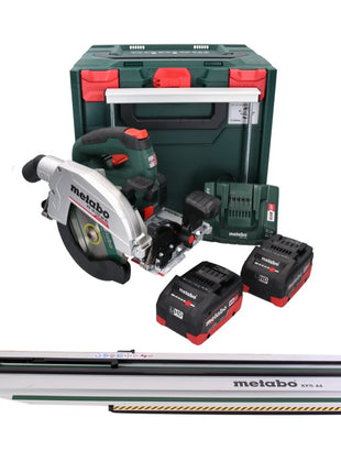 Metabo KS 18 LTX 66 BL Akku Handkreissäge 18 V 165 mm + 2x Akku 5,5 Ah + Ladegerät + Kappschiene + metaBOX