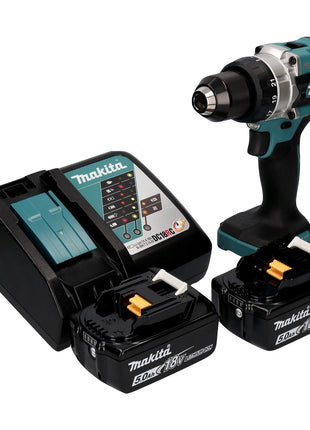 Makita DDF 486 RT Akku Bohrschrauber 18 V 130 Nm Brushless + 2x Akku 5,0 Ah + Ladegerät