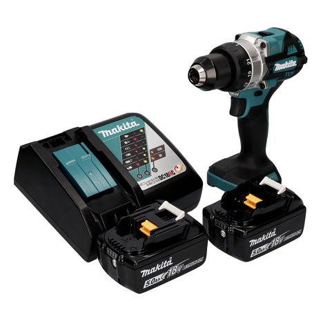 Trapano avvitatore a batteria Makita DDF 486 RT 18 V 130 Nm brushless + 2x batteria ricaricabile 5,0 Ah + caricatore