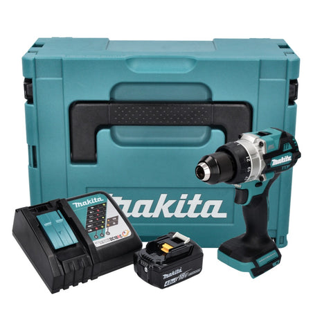 Makita DDF 486 RM1J taladro atornillador inalámbrico 18 V 130 Nm sin escobillas + 1x batería 4,0 Ah + cargador + Makpac