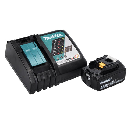 Taladro atornillador a batería Makita DDF 486 RT1J 18 V 130 Nm sin escobillas + 1x batería recargable 5,0 Ah + cargador + Makpac