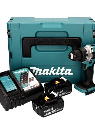 Makita DDF 486 RTJ perceuse-visseuse sans fil 18 V 130 Nm sans balai + 2x batteries 5,0 Ah + chargeur + Makpac