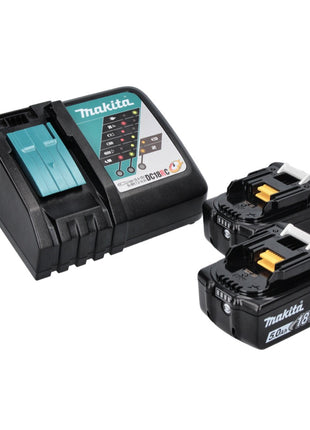 Makita DDF 486 RTJ perceuse-visseuse sans fil 18 V 130 Nm sans balai + 2x batteries 5,0 Ah + chargeur + Makpac