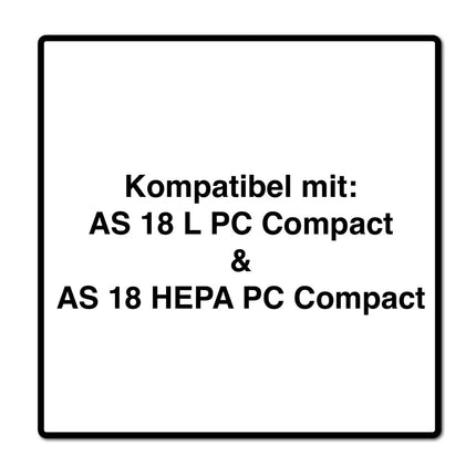Metabo 20x bolsas de filtro de fieltro 6 L (4x 630164000) para AS 18 L PC Compact / AS 18 HEPA PC Compact