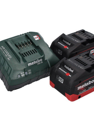 Metabo AS 18 HEPA PC Aspirador de batería compacto 18 V 6 l Aspirador en seco y húmedo con función de soplado + 2 baterías 8,0 Ah + cargador