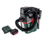 Metabo AS 18 HEPA PC Compact Akku Sauger 18 V 6 l Nass und Trocken Sauger mit Blasfunktion + 1x Akku 10,0 Ah + Ladegerät