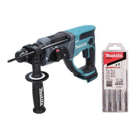 Makita DHR 202 Z Marteau combiné sans fil 18 V 2,0 J SDS Plus + 5 pcs. jeu de forets - sans batterie, sans chargeur