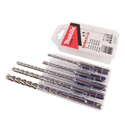 Makita DHR 202 Z Martello combinato a batteria 18 V 2,0 J SDS Plus + set di punte da 5 pezzi - senza batteria, senza caricabatterie