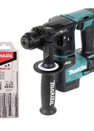 Makita DHR 171 Z Akku Bohrhammer 18 V 1,2 J SDS plus Brushless + 5 tlg. Bohrer Set - ohne Akku, ohne Ladegerät