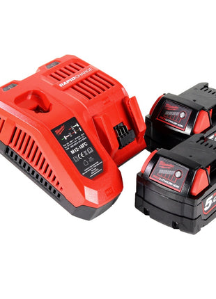 Milwaukee M18 FMT-502X FUEL multiherramienta a batería 18 V sin escobillas + 2x baterías 5.0 Ah + cargador + set de accesorios 7 piezas + caja HD