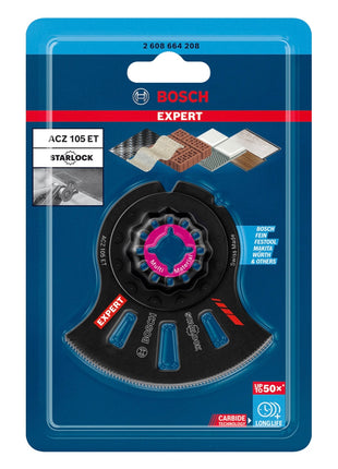 Bosch EXPERT Multi Material ACZ 105 ET hoja de sierra segmentada Starlock 105 mm 1 pieza (2608664208) Carburo