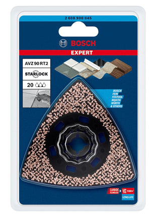 Bosch EXPERT AVZ 90 RT2 Schleifplatte Starlock 90 mm K20 1 Stk. ( 2608900045 ) Multimaterial Carbide - Nachfolger von 2608664351 - Toolbrothers