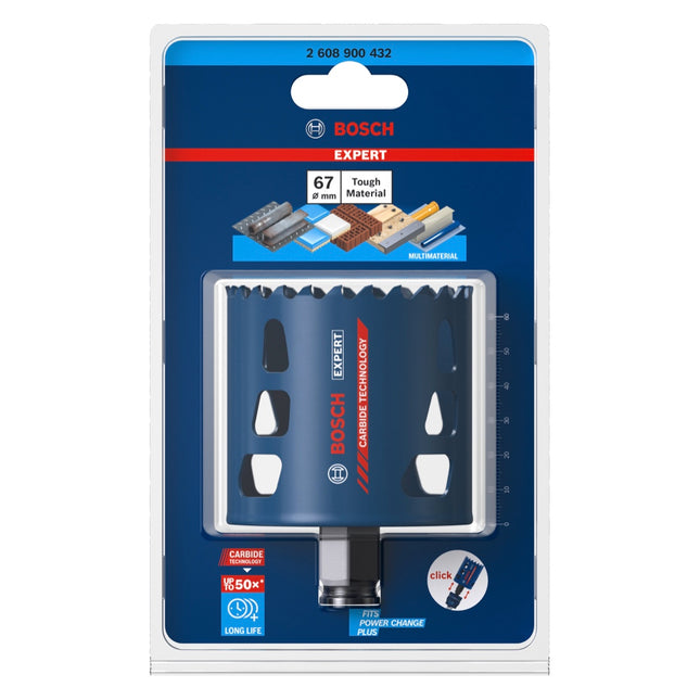 Bosch EXPERT Tough Material Lochsäge 67 x 60 mm Carbide ( 2608900432 ) Universal - Nachfolger von 2608594175