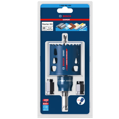 Bosch EXPERT Tough Material Lochsägen Starter Set 68 x 60 mm Carbide ( 2608900450 ) Universal - Nachfolger von 2608594267 - Toolbrothers