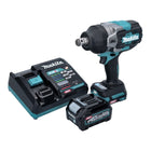 Makita TW 001 GD101 Llave de impacto sin cable 40 V max. 1800 Nm Brushless XGT + 1x batería recargable 2,5 Ah + cargador