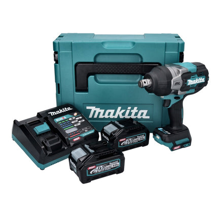 Makita TW 001 GM201 Avvitatore a impulsi a batteria 40 V max. 1800 Nm Brushless XGT + 2x batteria ricaricabile 4,0 Ah + caricatore + Makpac
