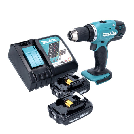 Makita DDF 453 RA taladro atornillador inalámbrico 18 V 42 Nm + 2 baterías 2,0 Ah + cargador