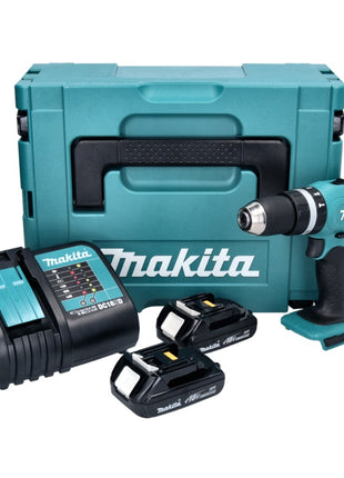 Makita DHP 453 SYJ Akku Schlagbohrschrauber 18 V 42 Nm + 2x Akku 1,3 Ah + Ladegerät + Makpac - Toolbrothers