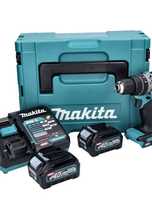 Makita HP 002 GD201 perceuse à percussion sans fil 40 V 64 Nm sans balai + 2x batteries 2,5 Ah + chargeur + Makpac