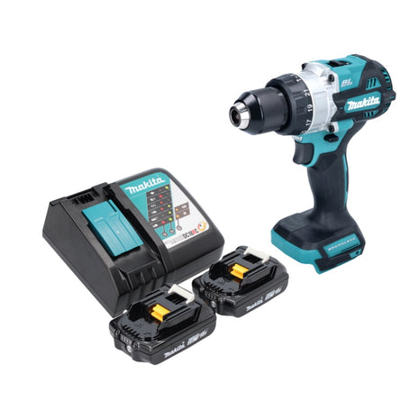 Makita DHP 486 RA Akku Schlagbohrschrauber 18 V 130 Nm Brushless + 2x Akku 2,0 Ah + Ladegerät