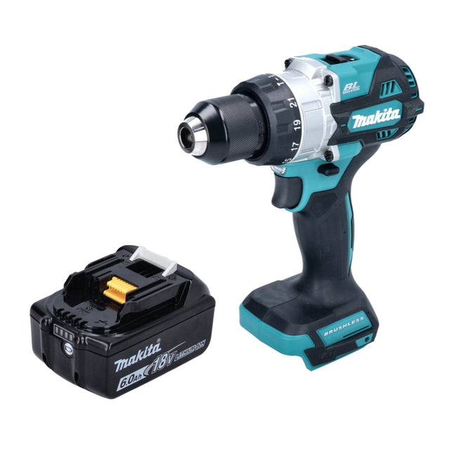 Taladro de percusión sin cable Makita DHP 486 G1 18 V 130 Nm sin escobillas + 1x batería recargable 6,0 Ah - sin cargador