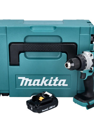 Taladro percutor inalámbrico Makita DHP 486 A1J 18 V 130 Nm sin escobillas + 1x batería 2,0 Ah + Makpac - sin cargador