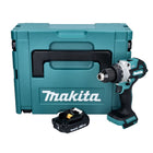 Taladro percutor inalámbrico Makita DHP 486 A1J 18 V 130 Nm sin escobillas + 1x batería 2,0 Ah + Makpac - sin cargador