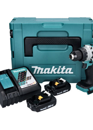 Makita DHP 486 RAJ Akku Schlagbohrschrauber 18 V 130 Nm Brushless + 2x Akku 2,0 Ah + Ladegerät + Makpac