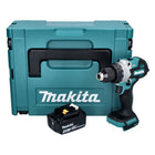 Makita DHP 486 M1J Perceuse-visseuse à percussion sans fil 18 V 130 Nm Brushless + 1x batterie 4,0 Ah + Makpac - sans chargeur