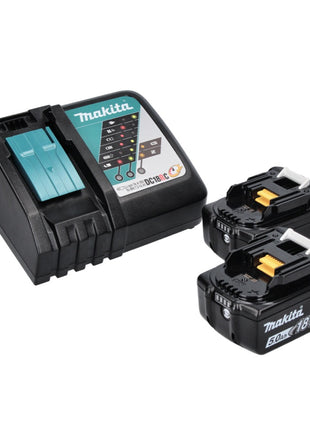 Makita DHP 486 RTJ perceuse à percussion sans fil 18 V 130 Nm sans balai + 2x batteries 5,0 Ah + chargeur + Makpac