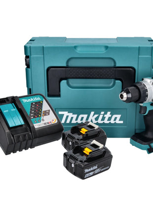 Makita DHP 486 RGJ Akku Schlagbohrschrauber 18 V 130 Nm Brushless + 2x Akku 6,0 Ah + Ladegerät + Makpac