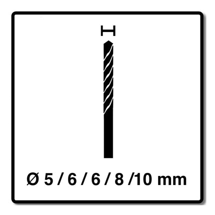 Alpen Profi Multicut SPM Juego de brocas multiusos de carburo de 5 piezas 5 - 10 mm Certificación SDS Plus PGM