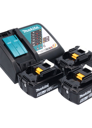 Makita DDF 484 TB3J Akku Bohrschrauber schwarz 18 V 54 Nm Brushless + 3x Akku 5,0 Ah + Ladegerät + Makpac