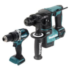 Makita DLX 2278 Akku Kombo Kit Brushless + DHP 484 Schlagbohrschrauber 54 Nm + DHR 171 Bohrhammer 1,2 J Solo - ohne Akku, ohne Ladegerät