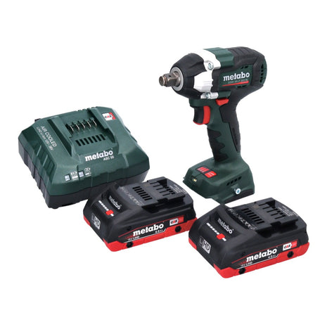 Visseuse à chocs sans fil Metabo SSW 18 LT 300 BL 18 V 300 Nm 1/2" sans balais + 2x batteries 4,0 Ah + chargeur